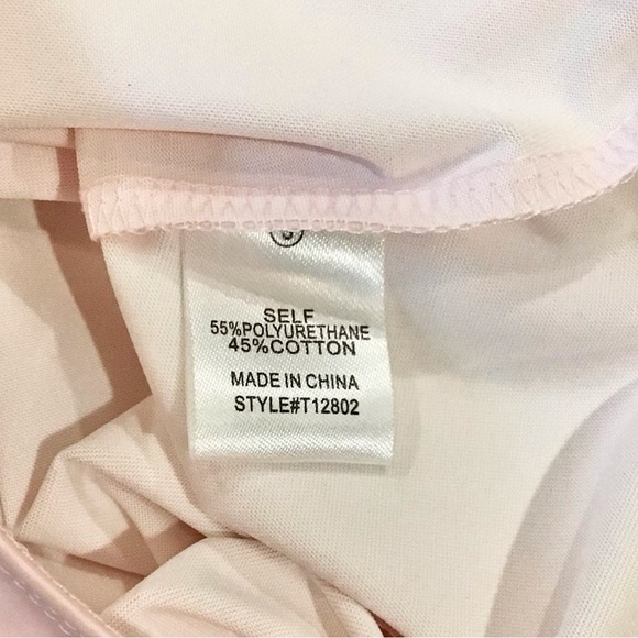 Fashion Nova NWT Small Kiki II PU Bodysuit Blush Pink Spaghetti Straps - Picture 5 of 9